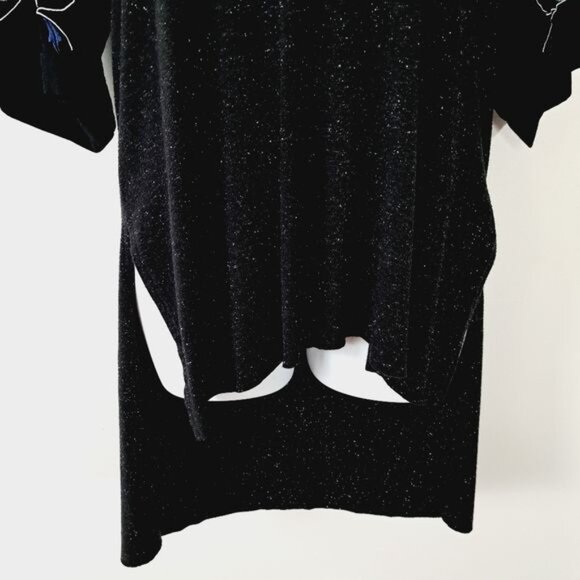 Free People Black Kimono Embroidered Sleeve‎ Tunic Size S - Picture 6 of 10